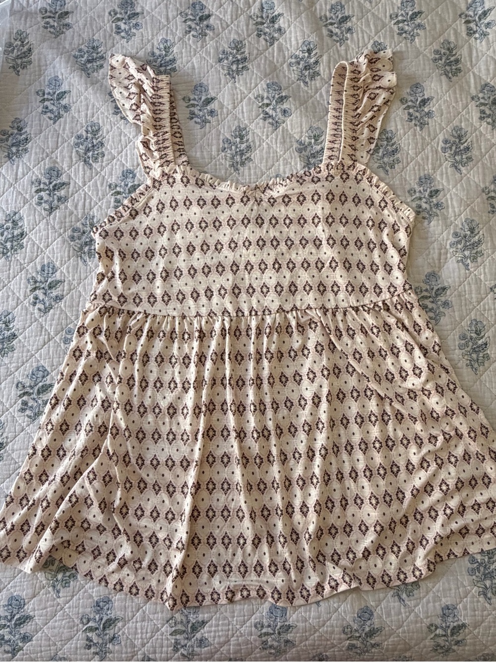 Babydoll Super Soft Slub Ruffle Shoulder Tank